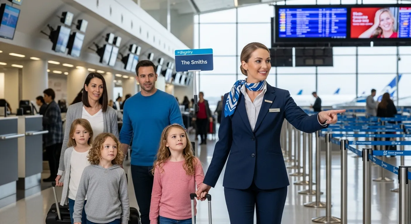 VIP guest escorted to private lounge at Gatwick