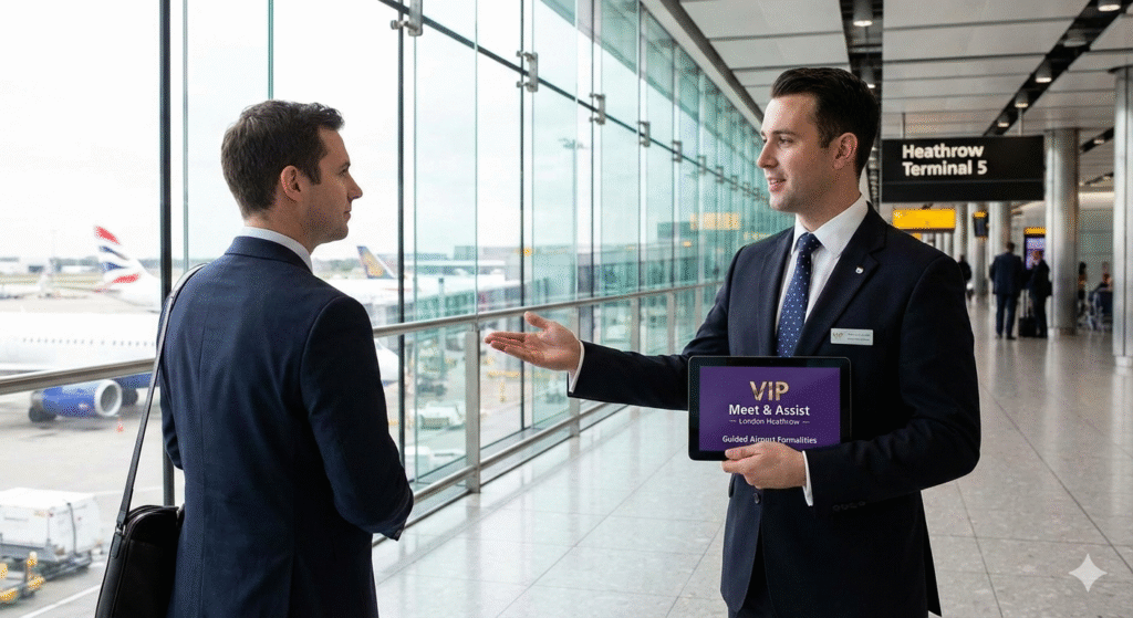 Guided airport formalities