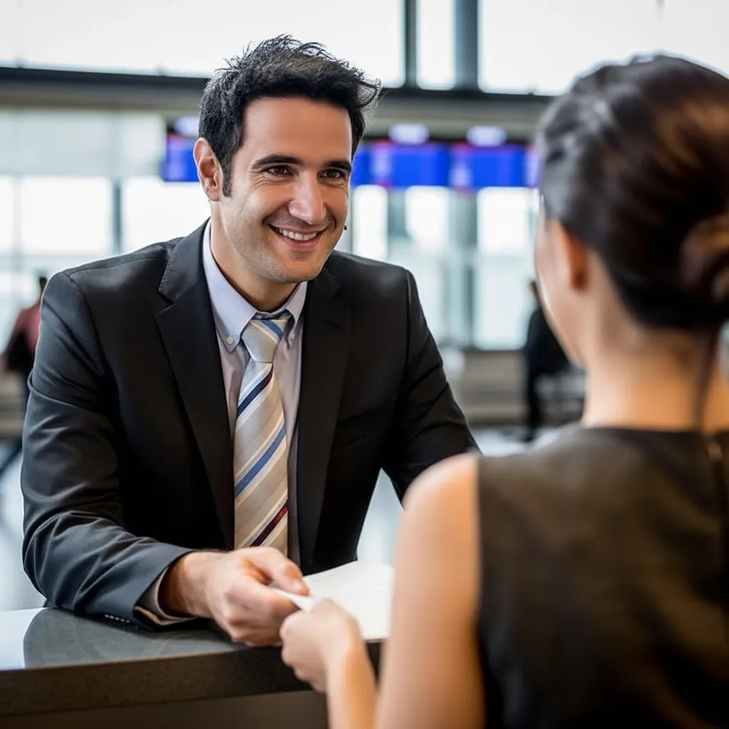 Multilingual professional staff offering VIP airport concierge services in London
